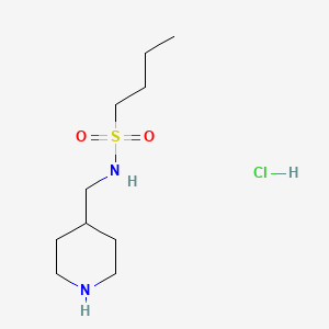 molecular formula C10H23ClN2O2S B15064247 N-(piperidin-4-ylmethyl)butane-1-sulfonamide hydrochloride 