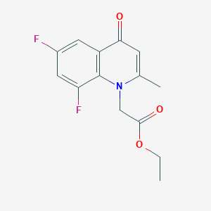 molecular formula C14H13F2NO3 B15064319 Ethyl 2-(6,8-difluoro-2-methyl-4-oxoquinolin-1(4H)-yl)acetate 
