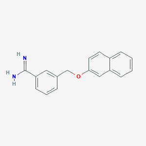molecular formula C18H16N2O B15064338 Benzenecarboximidamide, 3-[(2-naphthalenyloxy)methyl]- CAS No. 57323-91-8