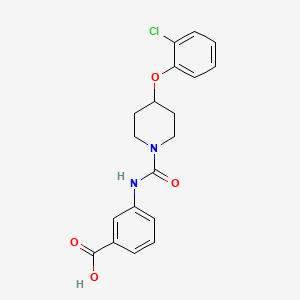 3-(4-(2-Chlorophenoxy)piperidine-1-carboxamido)benzoic acid