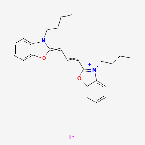 3-Butyl-2-[3-(3-butyl-1,3-benzoxazol-3-ium-2-yl)prop-2-enylidene]-1,3-benzoxazole;iodide