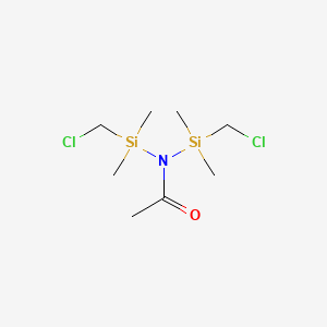 molecular formula C8H19Cl2NOSi2 B15064754 N,N-Bis[(chloromethyl)(dimethyl)silyl]acetamide CAS No. 60799-33-9