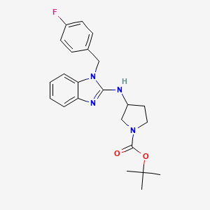molecular formula C23H27FN4O2 B1506476 1-Boc-3-[1-(4-fluoro-benzyl)-1H-benzoimidazol-2-ylamino]-pyrrolidine CAS No. 885270-87-1