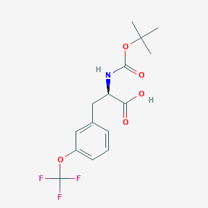 molecular formula C15H18F3NO5 B1506482 (2R)-2-[(Tert-butoxy)carbonylamino]-3-[3-(trifluoromethoxy)phenyl]propanoic acid 