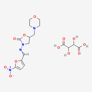 2,3-Dihydroxybutanedioic acid;5-(morpholin-4-ylmethyl)-3-[(5-nitrofuran-2-yl)methylideneamino]-1,3-oxazolidin-2-one