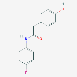 molecular formula C14H12FNO2 B150649 N-(4-fluorophenyl)-2-(4-hydroxyphenyl)acetamide CAS No. 131179-72-1