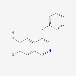molecular formula C17H15NO2 B15064948 4-Benzyl-7-methoxyisoquinolin-6-OL CAS No. 3345-25-3