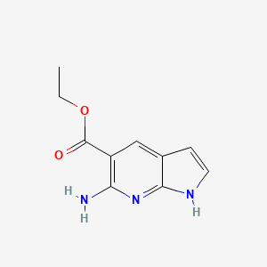 molecular formula C10H11N3O2 B1506533 Ethyl 6-amino-1H-pyrrolo[2,3-B]pyridine-5-carboxylate 