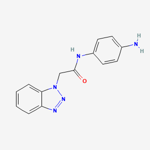 molecular formula C14H13N5O B15065558 N-(4-Amino-phenyl)-2-benzotriazol-1-yl-acetamide CAS No. 436090-04-9
