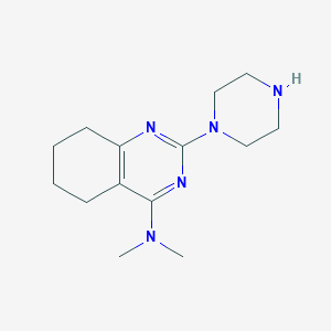 molecular formula C14H23N5 B15065658 N,N-Dimethyl-2-(piperazin-1-yl)-5,6,7,8-tetrahydroquinazolin-4-amine CAS No. 76781-38-9