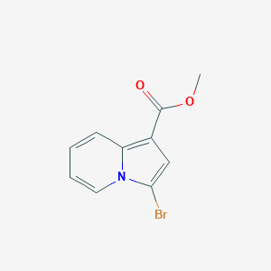 molecular formula C10H8BrNO2 B15065854 Methyl 3-bromoindolizine-1-carboxylate 