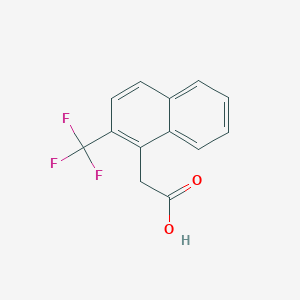 molecular formula C13H9F3O2 B15065982 2-(Trifluoromethyl)naphthalene-1-acetic acid 