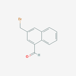 molecular formula C12H9BrO B15066416 2-(Bromomethyl)naphthalene-4-carboxaldehyde 
