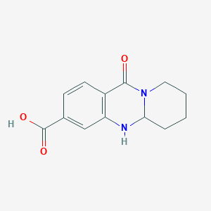 molecular formula C13H14N2O3 B15066696 11-Oxo-5a,6,7,8,9,11-hexahydro-5H-pyrido[2,1-b]quinazoline-3-carboxylic acid 