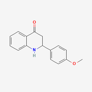 molecular formula C16H15NO2 B15066762 2-(4-Methoxyphenyl)-2,3-dihydroquinolin-4(1H)-one 