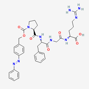 molecular formula C36H43N9O7 B1506684 N2-[n-[n-[1-[[[4-(phenylazo)phenyl]methoxy]carbonyl]-L-prolyl]-L-phenylalanyl]glycyl]-D-arginine CAS No. 35253-75-9