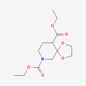 molecular formula C13H21NO6 B1506685 Diethyl 1,4-dioxa-7-azaspiro[4.5]decane-7,10-dicarboxylate CAS No. 85118-35-0