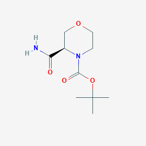 molecular formula C10H18N2O4 B15066928 (R)-4-Boc-3-carbamoylmorpholine 