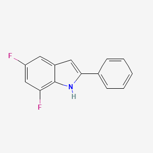 molecular formula C14H9F2N B15067037 5,7-difluoro-2-phenyl-1H-indole 