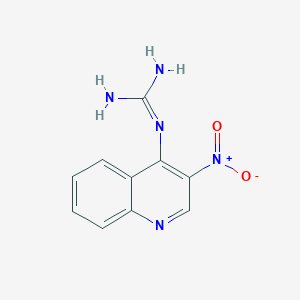 molecular formula C10H9N5O2 B15067046 1-(3-Nitroquinolin-4-yl)guanidine CAS No. 51294-35-0