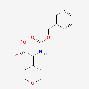 molecular formula C16H19NO5 B1506705 Acetic acid, [[(phenylmethoxy)carbonyl]amino](tetrahydro-4H-pyran-4-ylidene)-, methyl ester CAS No. 477584-90-0