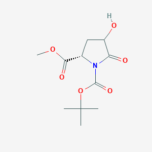 molecular formula C11H17NO6 B1506706 Boc-4-hydroxy-5-oxo-L-proline methyl ester CAS No. 367966-41-4