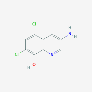 molecular formula C9H6Cl2N2O B15067107 3-Amino-5,7-dichloroquinolin-8-ol CAS No. 648896-75-7