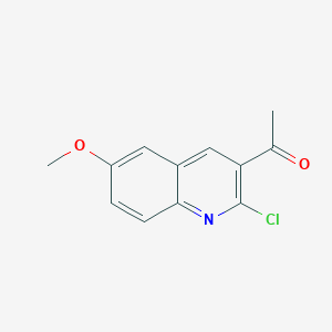 molecular formula C12H10ClNO2 B15067159 1-(2-Chloro-6-methoxyquinolin-3-yl)ethanone 