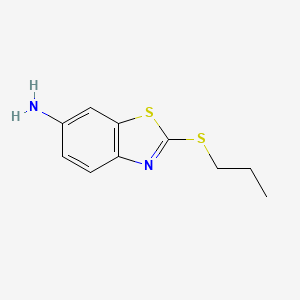 molecular formula C10H12N2S2 B15067374 2-(Propylthio)benzo[d]thiazol-6-amine CAS No. 64350-92-1
