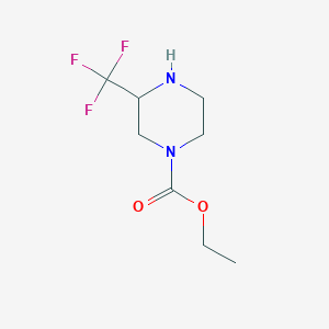 molecular formula C8H13F3N2O2 B15067418 Ethyl 3-(trifluoromethyl)piperazine-1-carboxylate 