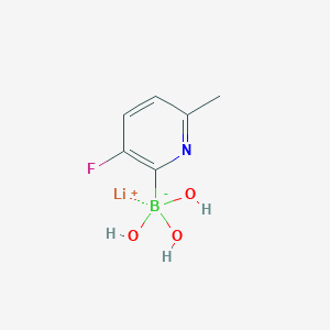 molecular formula C6H8BFLiNO3 B1506752 Lithium (3-fluoro-6-methylpyridin-2-YL)trihydroxyborate 