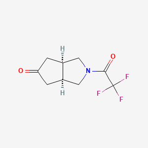 molecular formula C9H10F3NO2 B15067521 cis-2-(2,2,2-Trifluoroacetyl)hexahydrocyclopenta[c]pyrrol-5(1H)-one 