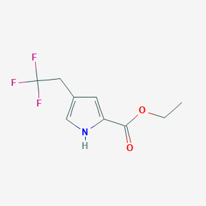 molecular formula C9H10F3NO2 B15067539 Ethyl 4-(2,2,2-trifluoroethyl)-1H-pyrrole-2-carboxylate 
