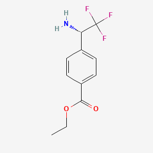 molecular formula C11H12F3NO2 B1506757 ethyl 4-[(1S)-1-amino-2,2,2-trifluoroethyl]benzoate 