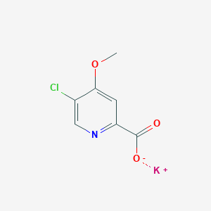 molecular formula C7H5ClKNO3 B15067730 Potassium 5-chloro-4-methoxypicolinate 