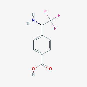 molecular formula C9H8F3NO2 B1506776 4-((1S)-1-Amino-2,2,2-trifluoroethyl)benzoic acid 