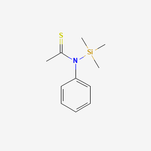 molecular formula C11H17NSSi B15067782 N-Phenyl-N-(trimethylsilyl)ethanethioamide CAS No. 58065-79-5