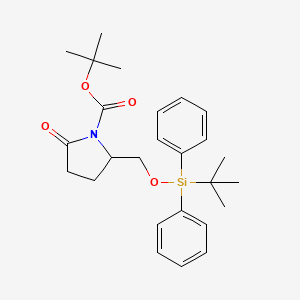 molecular formula C26H35NO4Si B1506779 tert-Butoxycarbonyl-5-(tert-butyldiphenylsilanyloxymethyl)pyrrolidin-2-one 