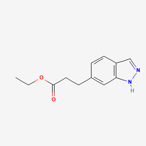 molecular formula C12H14N2O2 B15067993 Ethyl 3-(1H-indazol-6-YL)propanoate CAS No. 885271-20-5