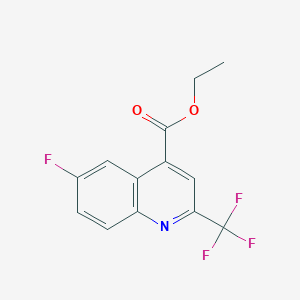 molecular formula C13H9F4NO2 B1506807 Ethyl 6-fluoro-2-(trifluoromethyl)quinoline-4-carboxylate CAS No. 1185292-80-1