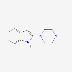molecular formula C13H17N3 B15068125 2-(4-methylpiperazin-1-yl)-1H-indole 