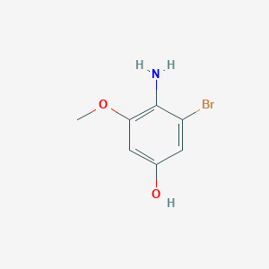 molecular formula C7H8BrNO2 B15068132 4-Amino-3-bromo-5-methoxyphenol 
