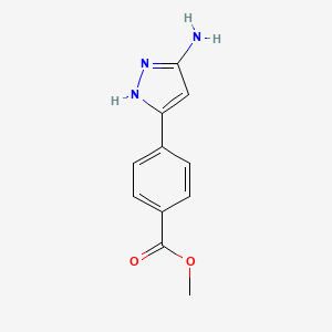 molecular formula C11H11N3O2 B1506822 Methyl 4-(3-amino-1H-pyrazol-5-YL)benzoate CAS No. 333737-29-4