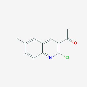molecular formula C12H10ClNO B15068310 1-(2-Chloro-6-methylquinolin-3-yl)ethanone 