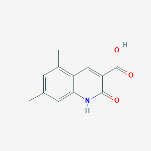 molecular formula C12H11NO3 B15068316 2-Hydroxy-5,7-dimethylquinoline-3-carboxylic acid CAS No. 436087-35-3