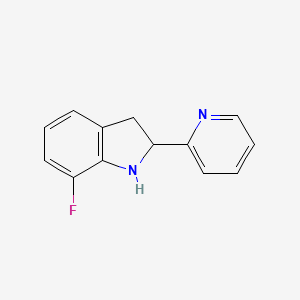 molecular formula C13H11FN2 B15068376 7-Fluoro-2-(pyridin-2-yl)indoline 