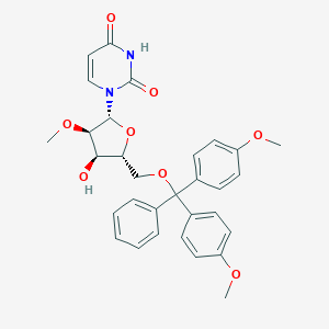 molecular formula C31H32N2O8 B150684 1-((2R,3R,4R,5R)-5-((Bis(4-methoxyphenyl)(phenyl)methoxy)methyl)-4-hydroxy-3-methoxytetrahydrofuran-2-yl)pyrimidine-2,4(1H,3H)-dione CAS No. 103285-22-9