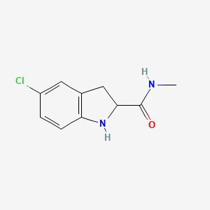molecular formula C10H11ClN2O B15068466 5-Chloro-N-methylindoline-2-carboxamide 