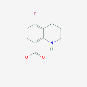 molecular formula C11H12FNO2 B15068693 Methyl 5-fluoro-1,2,3,4-tetrahydroquinoline-8-carboxylate 