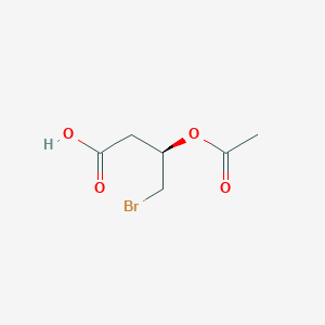 molecular formula C6H9BrO4 B1506871 Butanoic acid, 3-(acetyloxy)-4-bromo-, (3R)- 